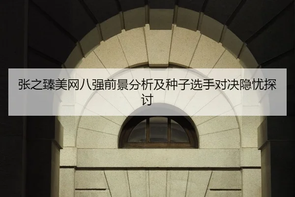 张之臻美网八强前景分析及种子选手对决隐忧探讨